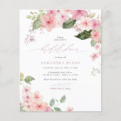 予算赤面&セージ緑ブライダルシャワー招待状 (正面)