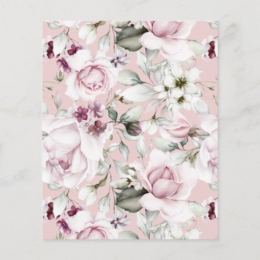 予算赤面&バラ金ゴールドベビーシャワー招待状 (裏面)