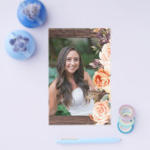 予算赤面&ピーチフローラ素朴グラッドフォトMED チラシ (シングル)