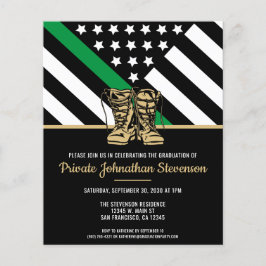 予算軍隊訓練卒業招待状