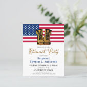 予算軍隊退職ブーツアメリカ国旗 (スタンド正面)