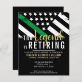 予算軍隊退職軍パーティの招待状 (正面/裏面)