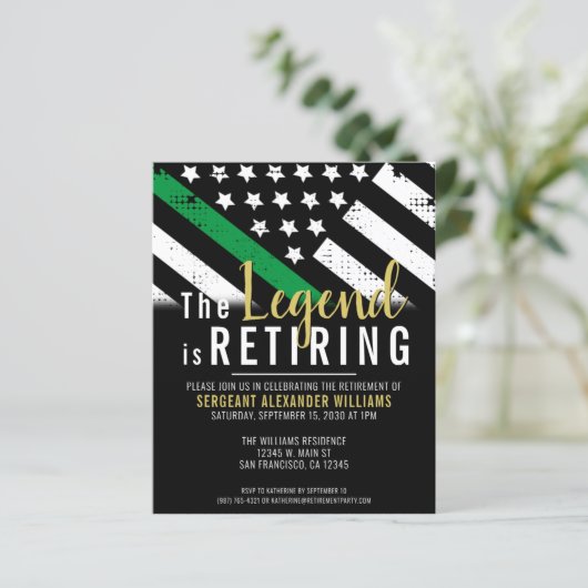 予算軍隊退職軍パーティの招待状 (スタンド正面)