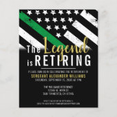 予算軍隊退職軍パーティの招待状 (正面)