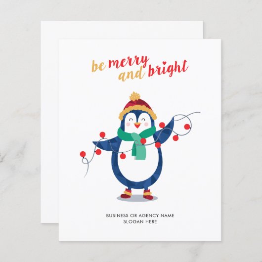 予算追加ビジネスロゴ会社クリスマスホリデー (正面/裏面)