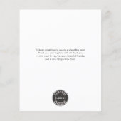 予算追加ビジネスロゴ会社クリスマスホリデー (裏面)