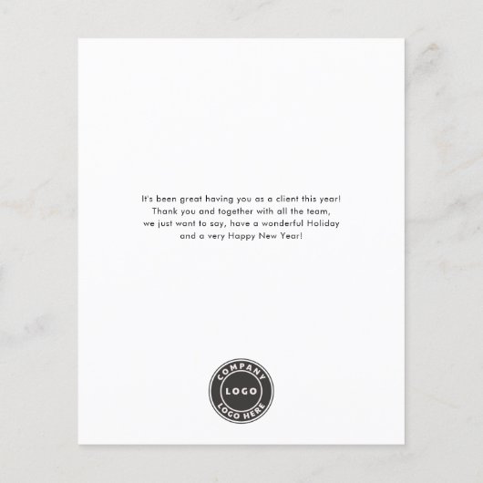 予算追加ビジネスロゴ会社クリスマスホリデー (裏面)