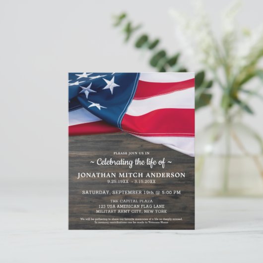 予算退役軍人愛国的な生活のお祝いの招待 (スタンド正面)