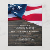 予算退役軍人愛国的な生活のお祝いの招待 (正面)