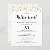 予算退職パーティー紙吹雪スクリプト招待状 (正面/裏面)