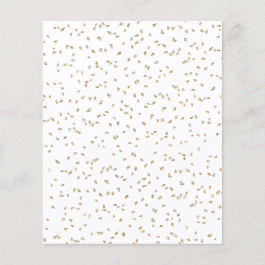 予算退職パーティー紙吹雪スクリプト招待状 (裏面)