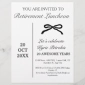 予算退職昼食会パーティー招待状 チラシ (正面)