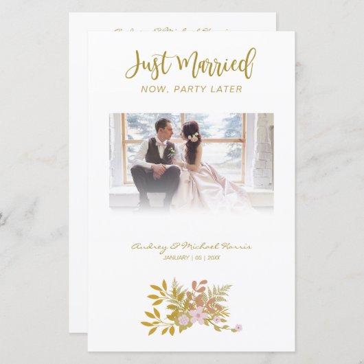 予算配分写真結婚のエレガントフローラ  (正面/裏面)