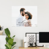 予算重視のシンプルな写真 ウェディングへのご案内 ポスター (ホームオフィス)