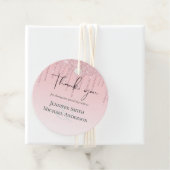 予算重視のプリティーガーリーウェディング　キラキラ輝くピンク フェイバータグ (インサイチュ)