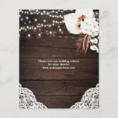 予算重視のボホ ドライ パームリーフ ウェディング セーブ・ザ・デート チラシ (裏面)