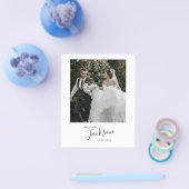 予算重視のミニマリスト結婚式写真感謝カード チラシ (シングル)