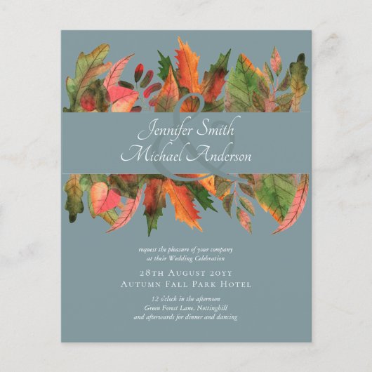 予算重視の紅葉ウェディング チラシ (正面)