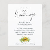 予算重視の素朴なひまわりがテーマのサザンウェディング (正面)