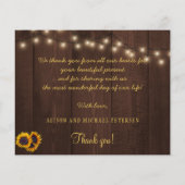 予算重視の素朴なひまわりウェディングのお礼 チラシ (裏面)