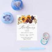 予算重視の素朴なサンクンフラワーアレンジメント　サンキュー チラシ (シングル)