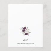 予算重視の紫と白の花をあしらった結婚式 チラシ (裏面)