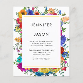 予算重視 エレガントで大胆な色のバラと芍薬のウェディング