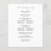 予算金ゴールドがフローラ結婚の儀式に並ぶ チラシ (裏面)