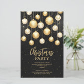 予算金ゴールドクリスマスツリーオーナメント招待状 (スタンド正面)