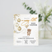 予算金ゴールドクリスマスベビーシャワー招待状 (スタンド正面)
