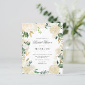 予算金ゴールドグリッターとアイボリーフローラブライダルシャワー (スタンド正面)