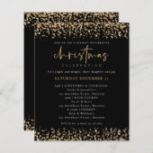 予算金ゴールドグリッタークリスマスプレゼントパーティー (正面/裏面)