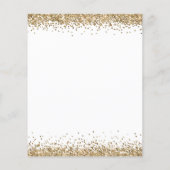 予算金ゴールドグリッタースクリプト婚約招待状 (裏面)