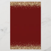 予算金ゴールドグリッタース結婚クリプトのバーガンディ (裏面)