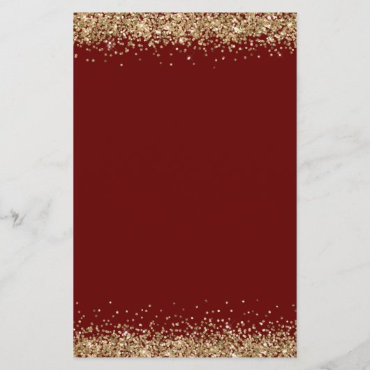 予算金ゴールドグリッタース結婚クリプトのバーガンディ (裏面)