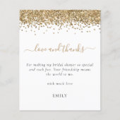 予算金ゴールドグリッターフォトブライダルシャワー感謝してい (正面)