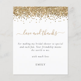 予算金ゴールドグリッターフォトブライダルシャワー感謝してい