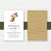 予算金ゴールドグリッターフローラヒール誕生日パーティー