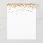 予算金ゴールドグリッターブライダルシャワールンチョン招待状 (裏面)