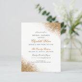 予算金ゴールドグリッターブライダルシャワー招待 (スタンド正面)