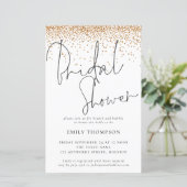 予算金ゴールドグリッターブライダルシャワー招待 (スタンド正面)