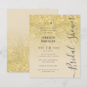 予算金ゴールドグリッターブライダルシャワー (正面/裏面)