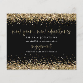 予算金ゴールドグリッターブラック婚約発表