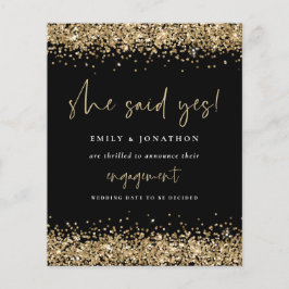 予算金ゴールドグリッターブラック彼女はYes婚約