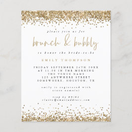 予算金ゴールドグリッターブルンチバブリーブライダルシャワー