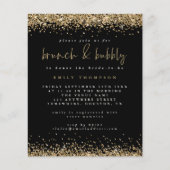 予算金ゴールドグリッターブルンチバブリーブライダルシャワー (正面)