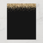 予算金ゴールドグリッターヘンナイトブラック招待状 (裏面)