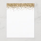 予算金ゴールドグリッターヘンナイト招待状 (裏面)