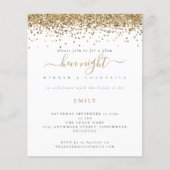 予算金ゴールドグリッターヘンナイト招待状 (正面)