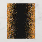 予算金ゴールドグリッターラグジュアリーフラットメニューカード (裏面)